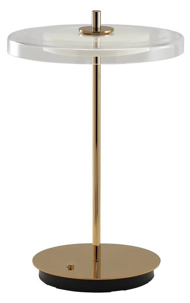 Umage Přenosná LED stolní lampa ASTERIA Glass, v. 30,6 cm, 2600K 4-krokové stmívání Barva: Mosaz