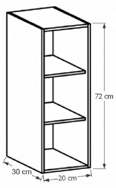 Horní kuchyňský regál W200 Provense (bílá)