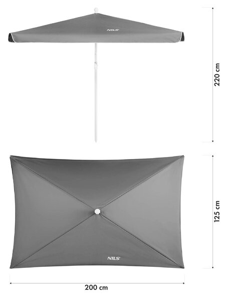 NC7826 SLUNEČNÍK 200x125 CM NILS CAMP