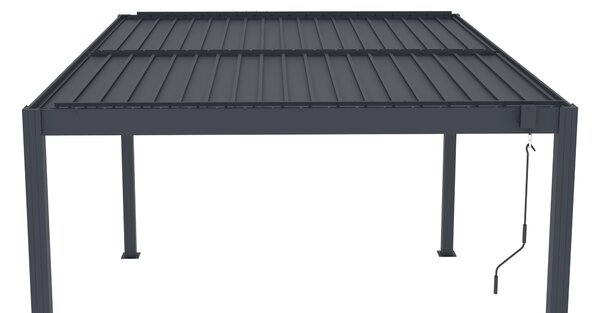 Bioklimatická pergola G21 Austin 4x3 m, antracitová hliníková