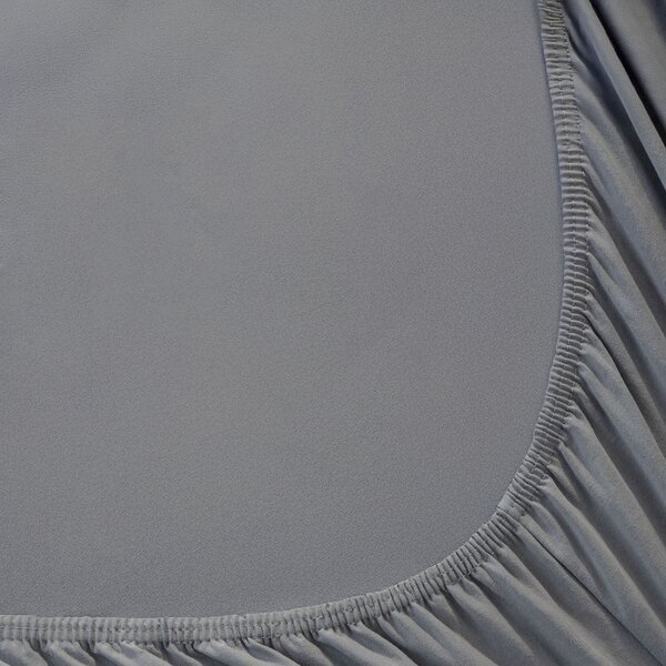 Goldea jersey elastické prostěradlo - tmavě šedé 120 x 200 cm