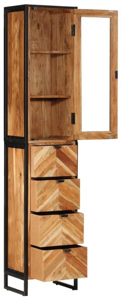 Koupelnová skříňka 40x27x190 cm železo a masivní akáciové dřevo 3217118