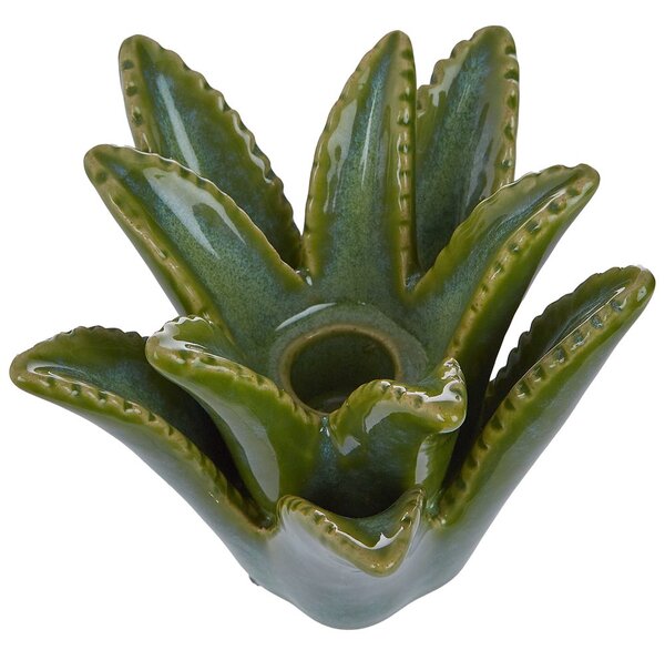 ALOE Svícen na dlouhou svíčku - zelená