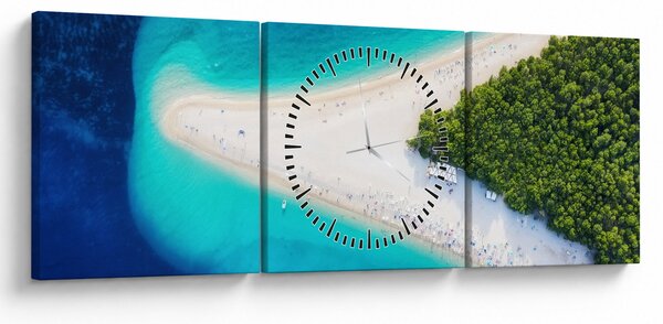 Obraz - Ostrav Hvar, Chorvatsko (s hodinami) (90x30 cm)