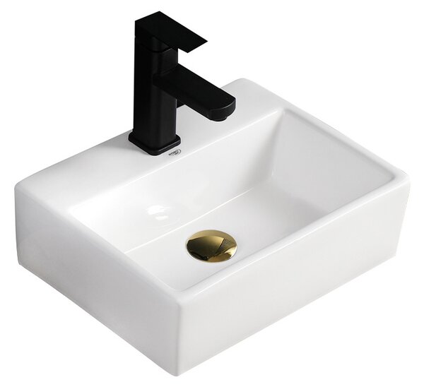 BPS-koupelny Keramické umyvadlo na desku HYD-VA-WH-400 40x30 cm, bílé