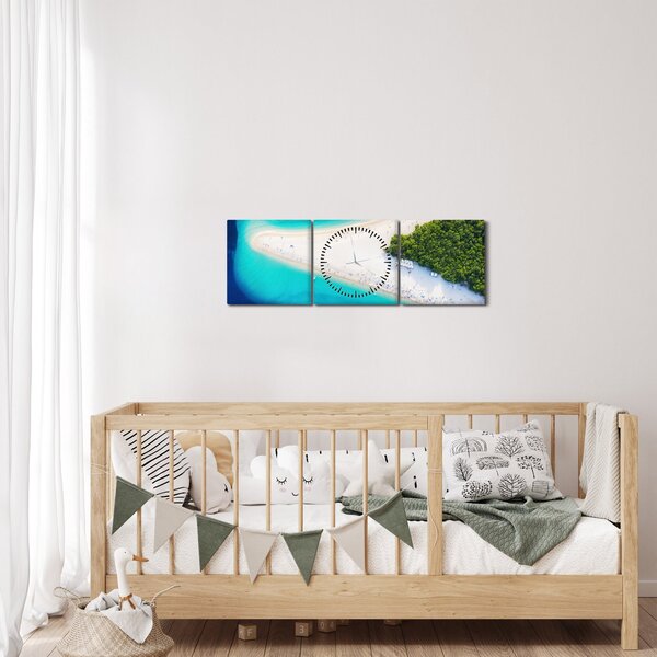Obraz - Ostrav Hvar, Chorvatsko (s hodinami) (90x30 cm)