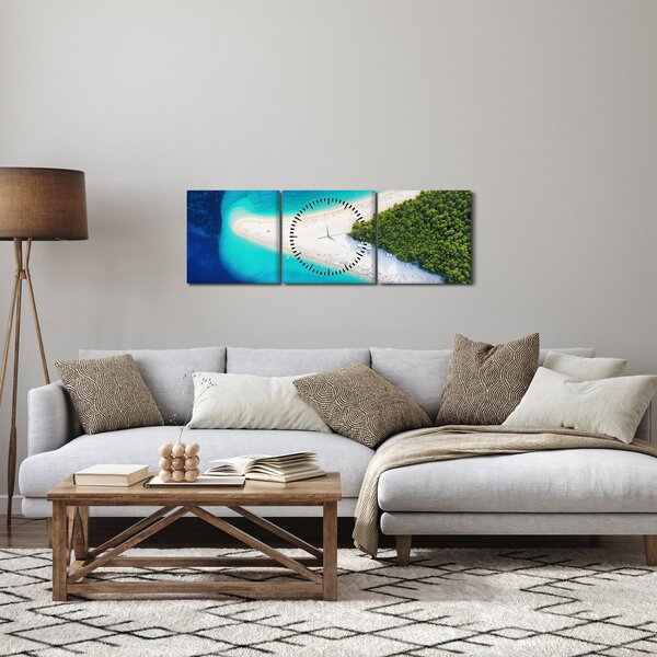 Obraz - Ostrav Hvar, Chorvatsko (s hodinami) (90x30 cm)