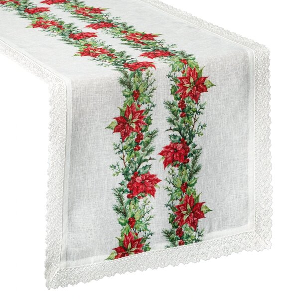 VÁNOČNÍ BĚHOUN NA STŮL XMAS5 40X140 CM VZOROVANÝ