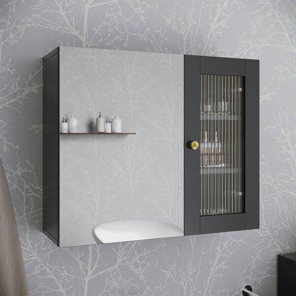 Koupelnová zrcadlová skříňka Vicco Malte Šedá 60 x 50 cm se zrcadlem, Model 54266