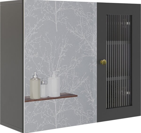 Koupelnová zrcadlová skříňka Vicco Malte Šedá 60 x 50 cm se zrcadlem, Model 54266