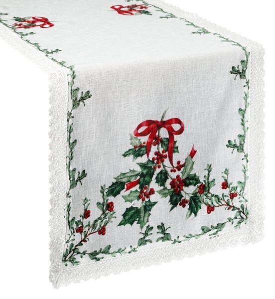 VÁNOČNÍ BĚHOUN NA STŮL XMAS7 40X140 CM VZOROVANÝ