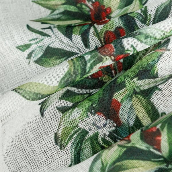 KRÁTKÁ VÁNOČNÍ ZÁCLONA NA PÁSCE XMAS8 150X60 CM VZOROVANÁ