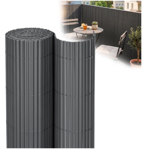 PVC zástěna 1x3 m na balkon plot SPRINGOS GA0244 šedá