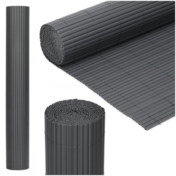 PVC zástěna 1x3 m na balkon plot SPRINGOS GA0244 šedá