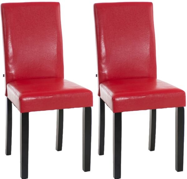 Sada 2 jídelních židlí Zechariah červená
