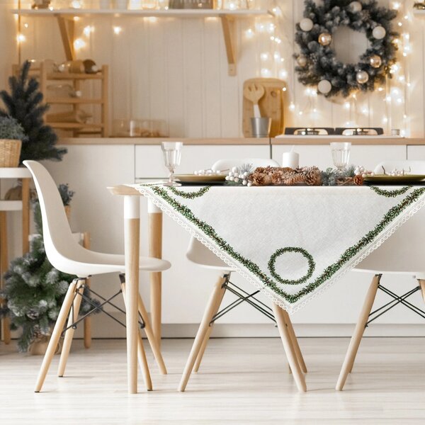 VÁNOČNÍ UBRUS XMAS8 85X85 CM VZOROVANÝ
