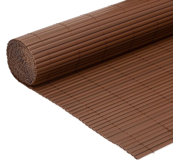 PVC zástěna 1x4 m na balkon plot SPRINGOS GA0249 hnědá