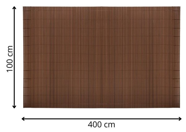 PVC zástěna 1x4 m na balkon plot SPRINGOS GA0249 hnědá