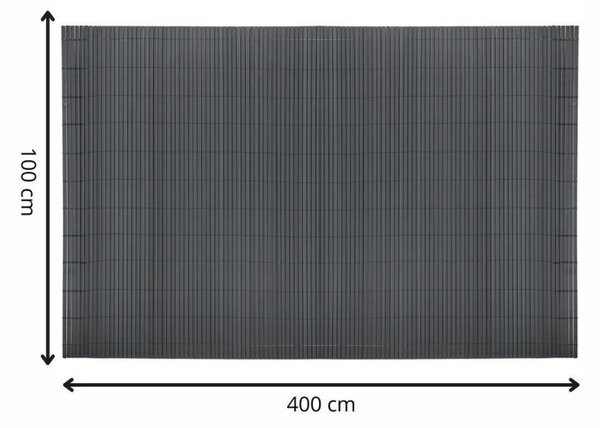 PVC zástěna 1x4 m na balkon plot SPRINGOS GA0243 šedá