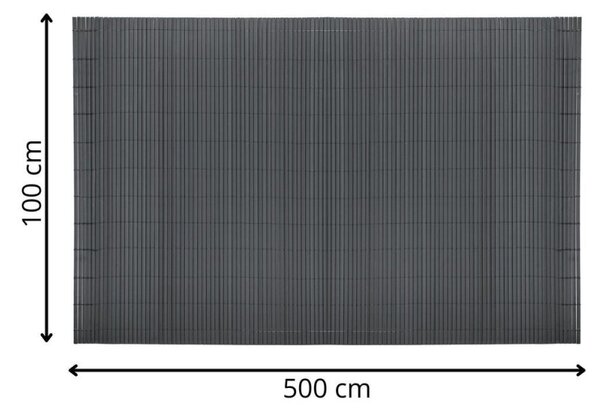 PVC zástěna 1x5 m na balkon plot SPRINGOS GA0238 šedá