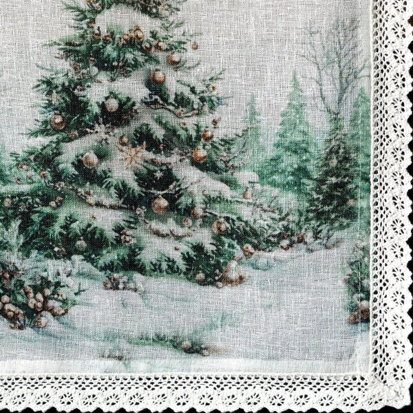 VÁNOČNÍ BĚHOUN NA STŮL XMAS9 40X140 CM VZOROVANÝ