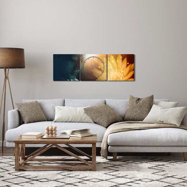 Obraz - Mír (s hodinami) (90x30 cm)