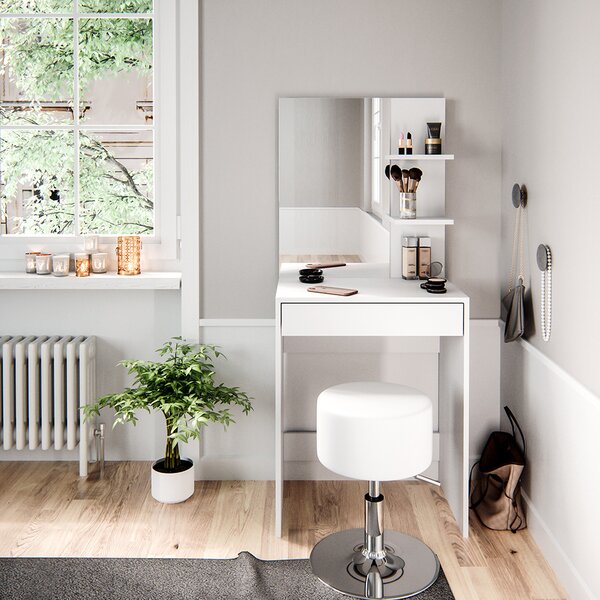 Toaletní stolek Vicco Isabelle Bílá 60 cm s taburetem, Model 34446