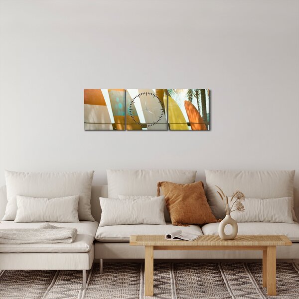 Obraz - Surfovací prkna (s hodinami) (90x30 cm)