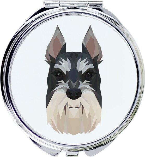 Schnauzer I – Zrcadlo od značky Art-Dog s potiskem fotografie a geometrických vzorů