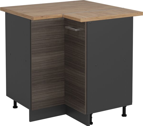 Rohová skříňka Vicco R-Line Ušlechtilá šedá 75.6 cm , PD Dub, Model 53784