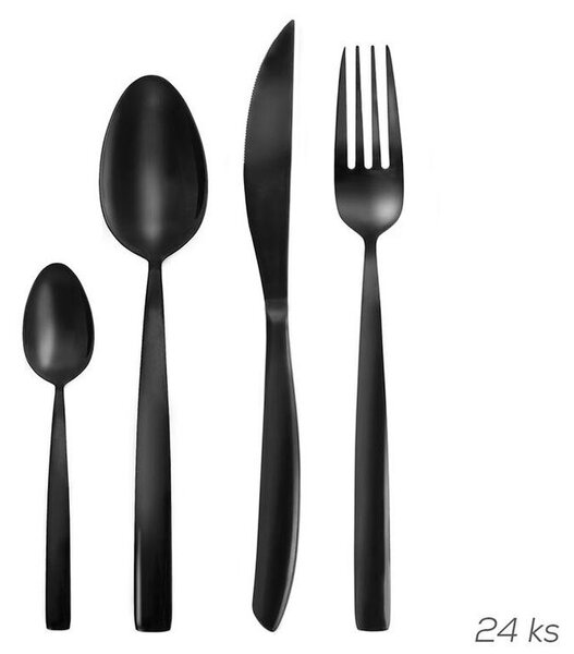 Nerezové příbory 24 ks BLACK LUXURE