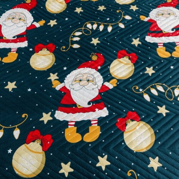 Přehoz na postel SANTA, modrý Rozměr: 200 x 220 cm