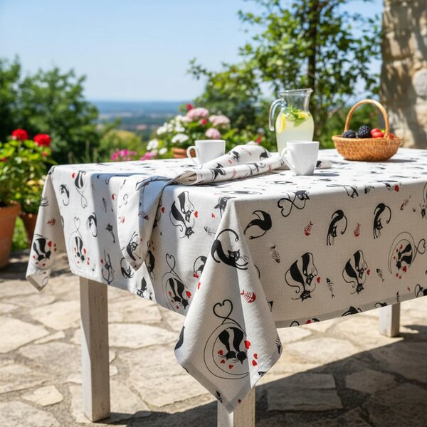 Ubrus Black cats Barva Vícebarevná Rozměry 90x90 cm