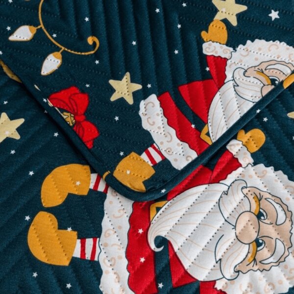 Přehoz na postel SANTA, modrý Rozměr: 200 x 220 cm