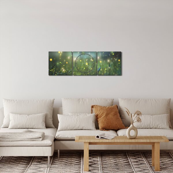Obraz - Kouzelná noc (s hodinami) (90x30 cm)