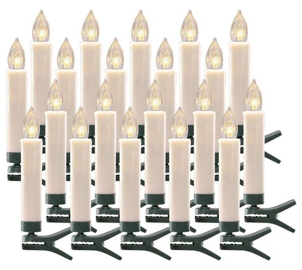 Bezdrátové LED svíčky na stromeček sada 20 ks