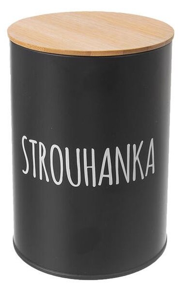 Kulatá plechová dóza STROUHANKA Black