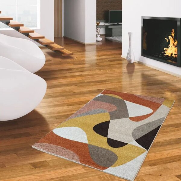 Spoltex, Kusový koberec Achat 618 Rust cream, 80x150, vícebarevná, obývací pokoj