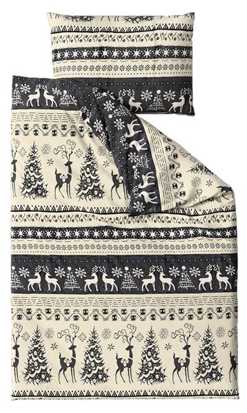 Mikroplyšové povlečení WINTER DEER šedé Rozměr povlečení: 70 x 90 cm | 140 x 220 cm