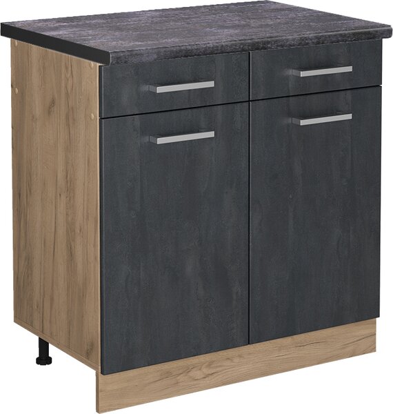 Spodní skříňka kuchyňské linky Vicco R-Line Černý beton 80 cm PD Antracit, Model 47524
