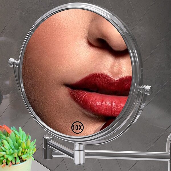 Mucola make-up zrcadlo 10x zvětšení kosmetické zrcadlo 20cm nástěnné zrcadlo koupelnové zrcadlo otočné koupelnové zrcadlo