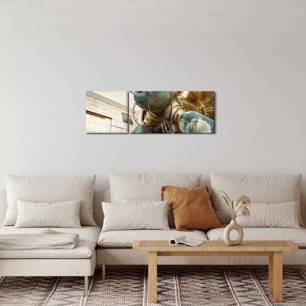 Obraz - Vrtule starého letadla (s hodinami) (90x30 cm)