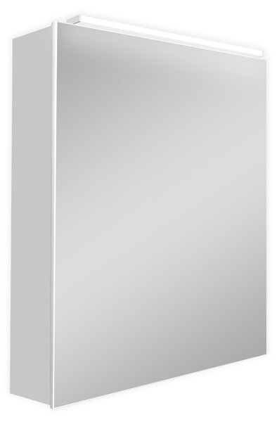 Koupelnová skříňka se zrcadlem a osvětlením TALOS Mirage 50x60 cm - vhodná do vlhkých prostor díky kvalitnímu hliníkovému korpusu - koupelnová zrcadlová skříňka