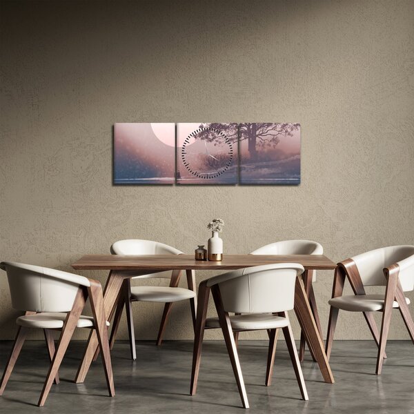 Obraz - Zamilovaný pár (s hodinami) (90x30 cm)