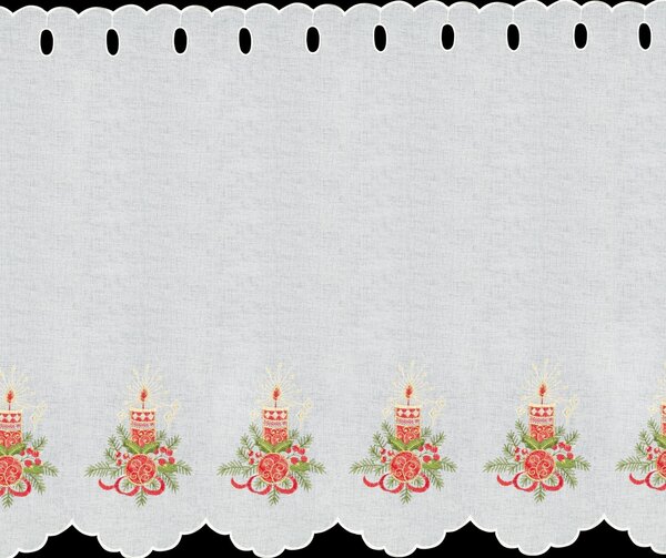 KRÁTKÁ ZÁCLONA NA POUTKÁCH XMAS15 145X70 CM VZOROVANÁ