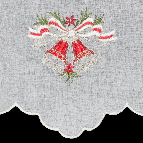KRÁTKÁ ZÁCLONA NA POUTKÁCH XMAS16 145X40 CM VZOROVANÁ