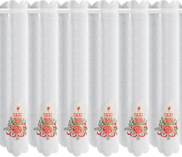 KRÁTKÁ ZÁCLONA NA POUTKÁCH XMAS15 145X70 CM VZOROVANÁ