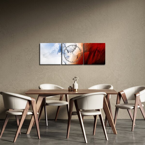 Obraz - Dobro a zlo (s hodinami) (90x30 cm)