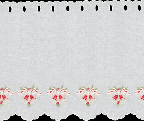 KRÁTKÁ ZÁCLONA NA POUTKÁCH XMAS16 145X70 CM VZOROVANÁ