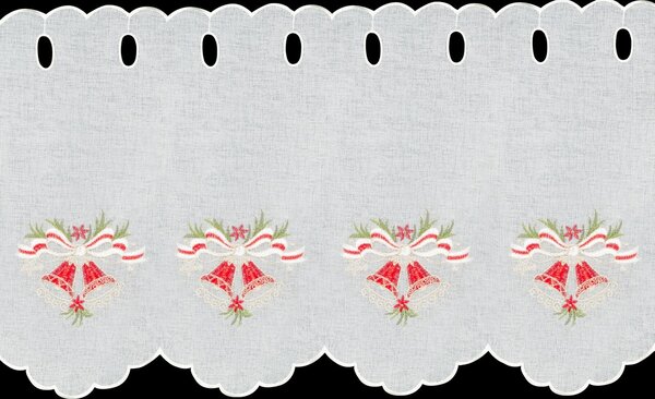 KRÁTKÁ ZÁCLONA NA POUTKÁCH XMAS16 145X40 CM VZOROVANÁ